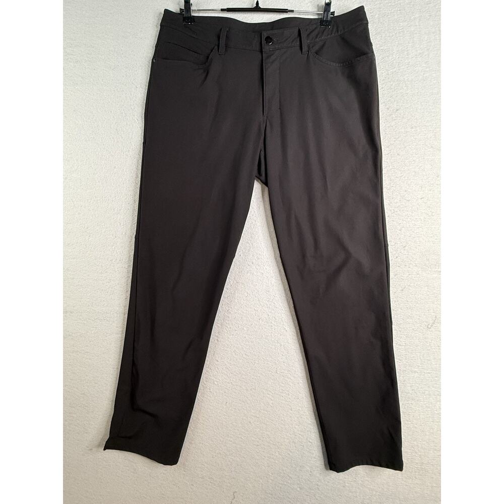 Lululemon Mens ABC Classic Fit 5 Pocket Pants Sz 36 x 31 Black Golf Office‎ City